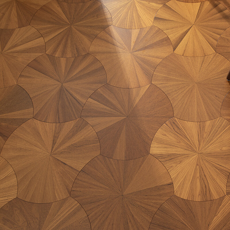 Artistic shaped inlay parquet